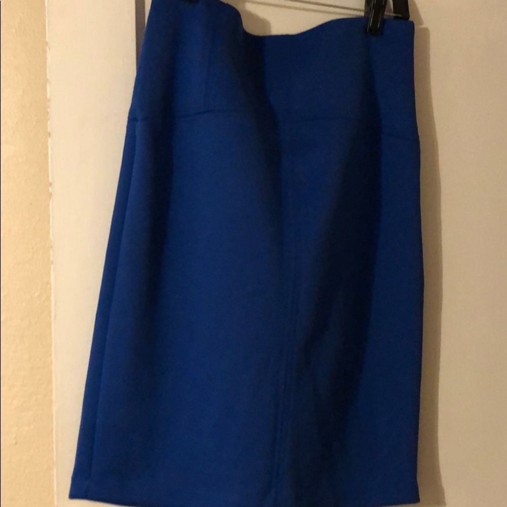 Electric blue pencil skirt